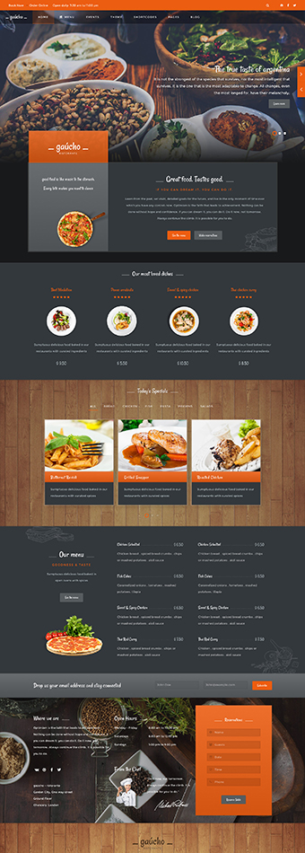 Gaucho Restaurant HTML Template