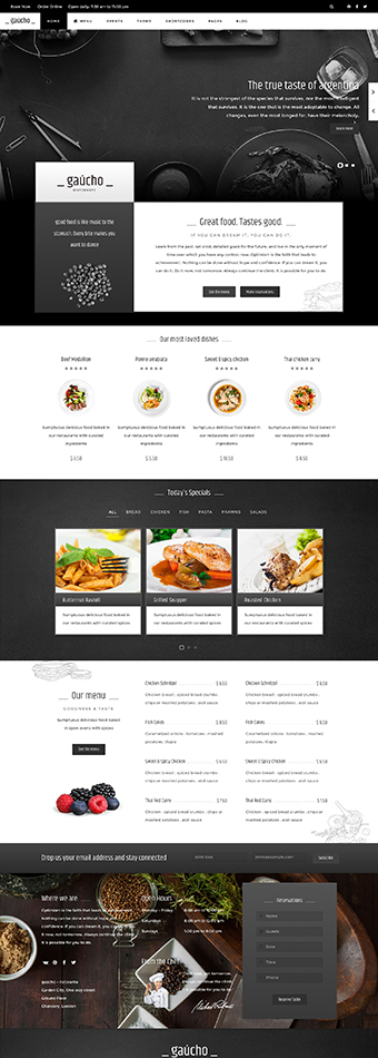 Gaucho Restaurant HTML Template