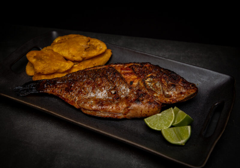 Fried Red Snapper with Plaintains